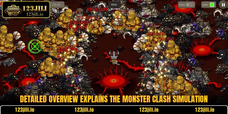 Detailed overview explains the Monster clash simulation Detailed overview explains the Monster clash simulation