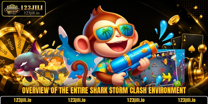 Overview of the entire Shark Storm Clash environment Overview of the entire Shark Storm Clash environment