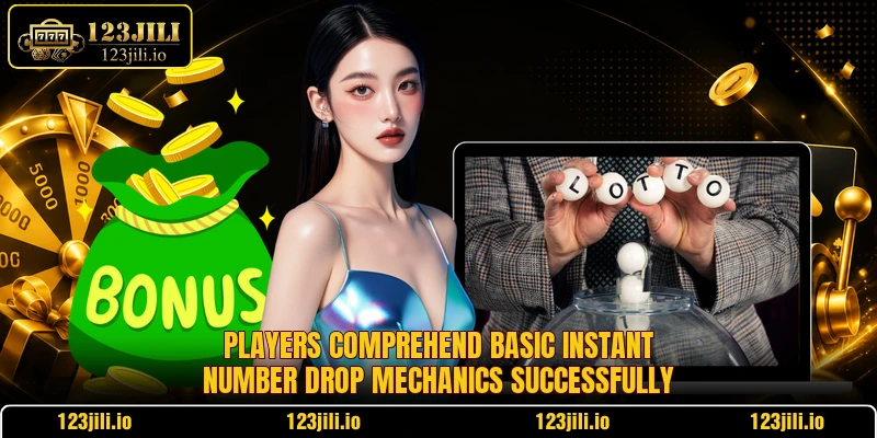 Players comprehend basic Instant Number Drop mechanics successfully Players comprehend basic Instant Number Drop mechanics successfully
